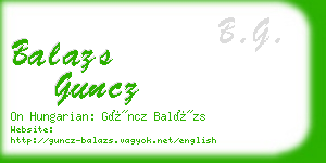 balazs guncz business card